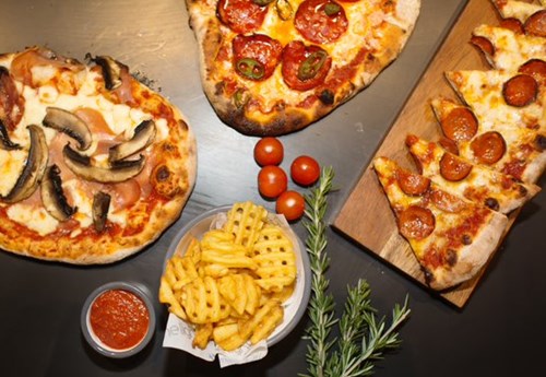 A selection of delicious pizzas