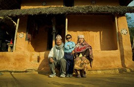 A Road to a village still